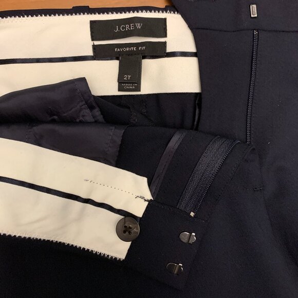 NWOT J.Crew Wool Navy Pant - Picture 6 of 10